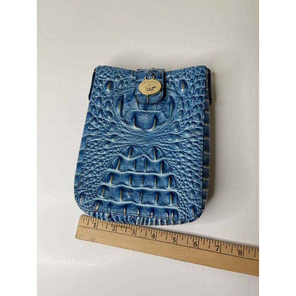 Brahmin Marley Melbourne Leather Crossbody Purse Blue Lagoon - Picture 13 of 13